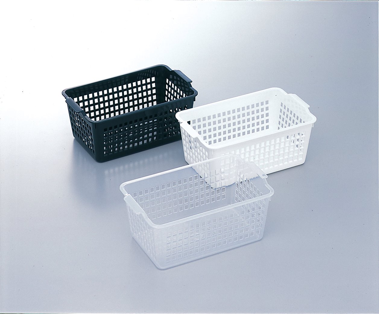 日本製  inomata  4515小長方多用途收納整理籃 -白  /  -透明