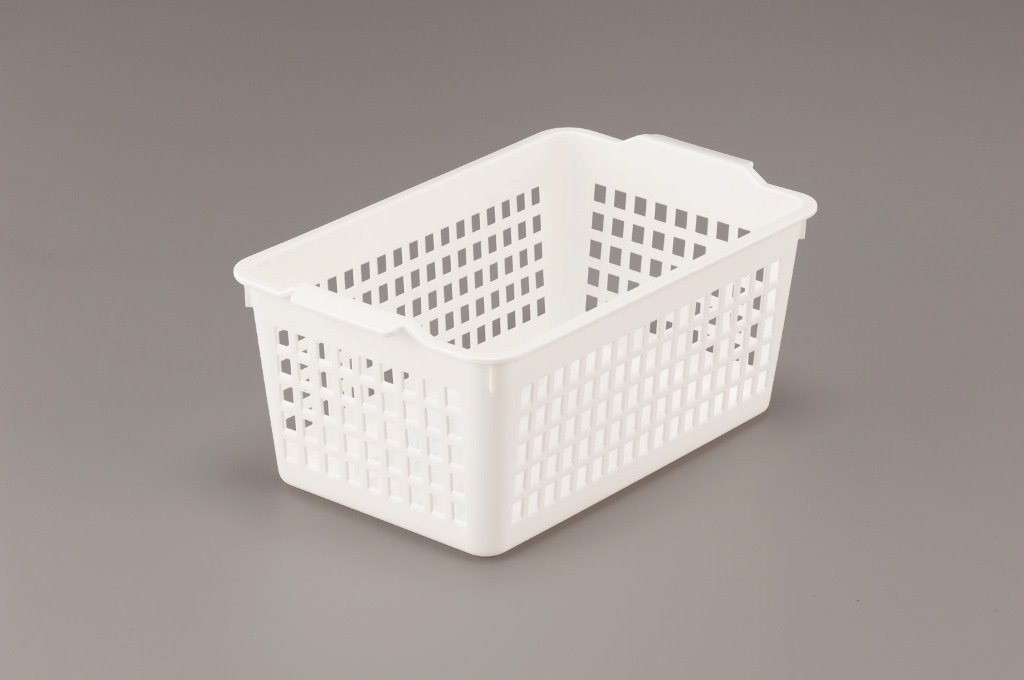 日本製  inomata  4515小長方多用途收納整理籃 -白  /  -透明