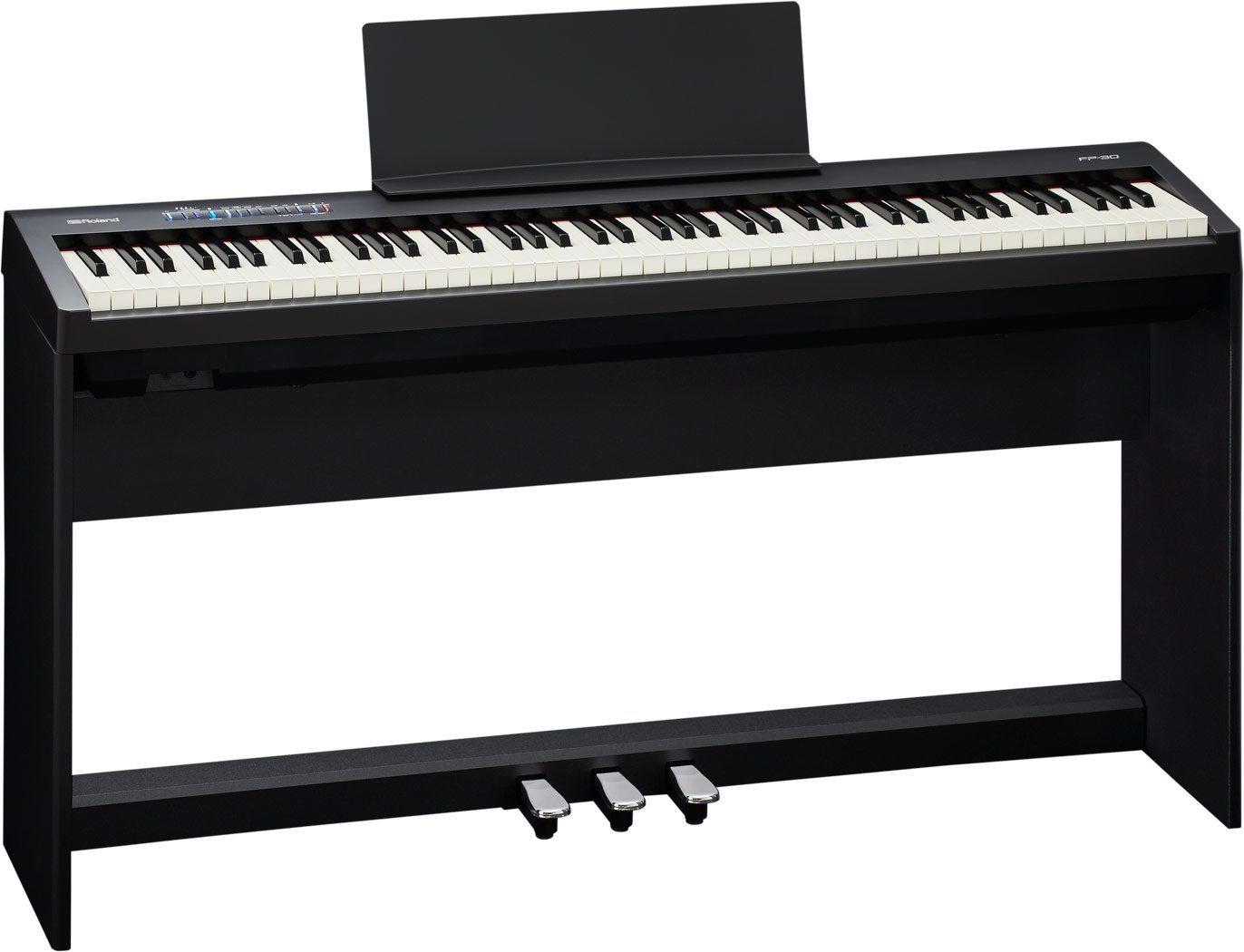 Roland FP-30 電鋼琴  附延音踏板+防塵套+琴椅+3支腳踏架      顏色:黑色>白色