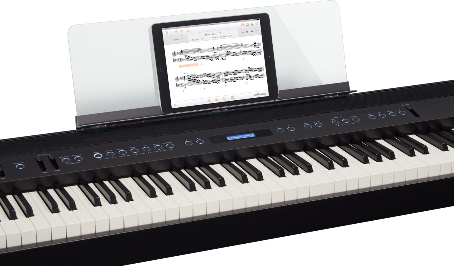 Roland FP-60X不含腳架 電鋼琴 (1) 中文說明書/使用手冊/保固卡 (2) 譜板 (3) 變壓器 (4) 電源線