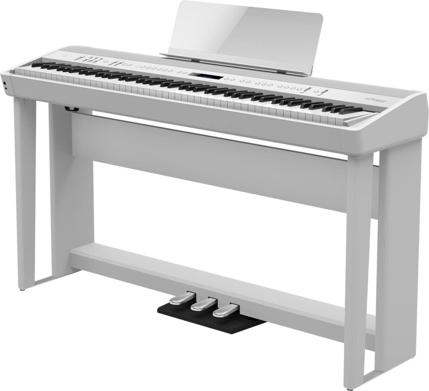 樂蘭Roland FP90X 旗艦款電鋼琴 數位鋼琴 88鍵 (1) 中文說明書/使用手冊/保固卡 (2) 譜板 (3) 變壓器 (4) 電源線5三音延音踏板6琴架7電鋼琴專用椅