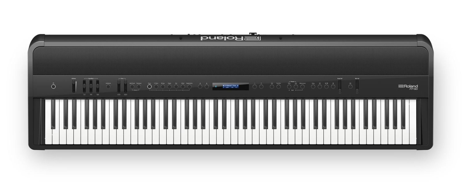 Roland FP-90X 電鋼琴全配 (1) 中文說明書/使用手冊/保固卡 (2) 譜板 (3) 變壓器 (4) 電源線5延音踏板