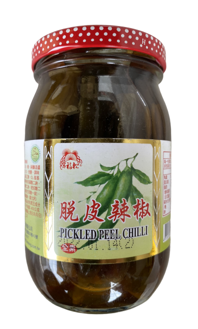 福松剝皮辣椒450克，傳統手工去皮醃製，香氣濃郁微辣不嗆口，適合剝皮辣椒雞湯、炒菜、蒸魚等多種料理，純素可食，冰箱必備涼拌品！台南高雄屏東快速配送#剝皮辣椒 高雄 #剝皮辣椒 批發 #福松剝皮辣椒 高雄 #剝皮辣椒雞