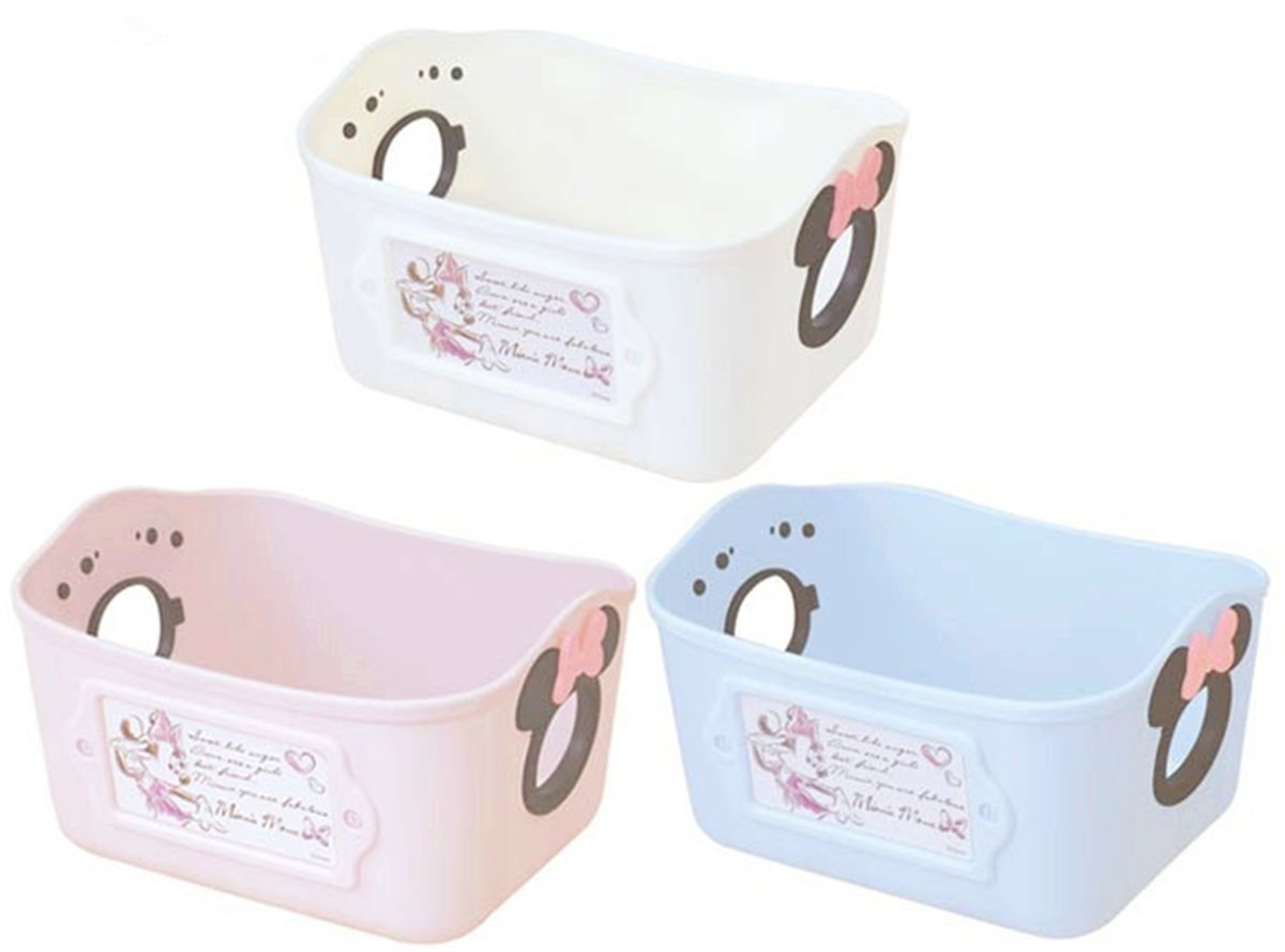 日本製  Disney  迪士尼系列  SQ1 (3P-AD) 迷你收納籃組.置物籃 500ml-3P/組~ Mickey米奇/- Minnie米妮/- Winnie the Pooh 小熊維尼