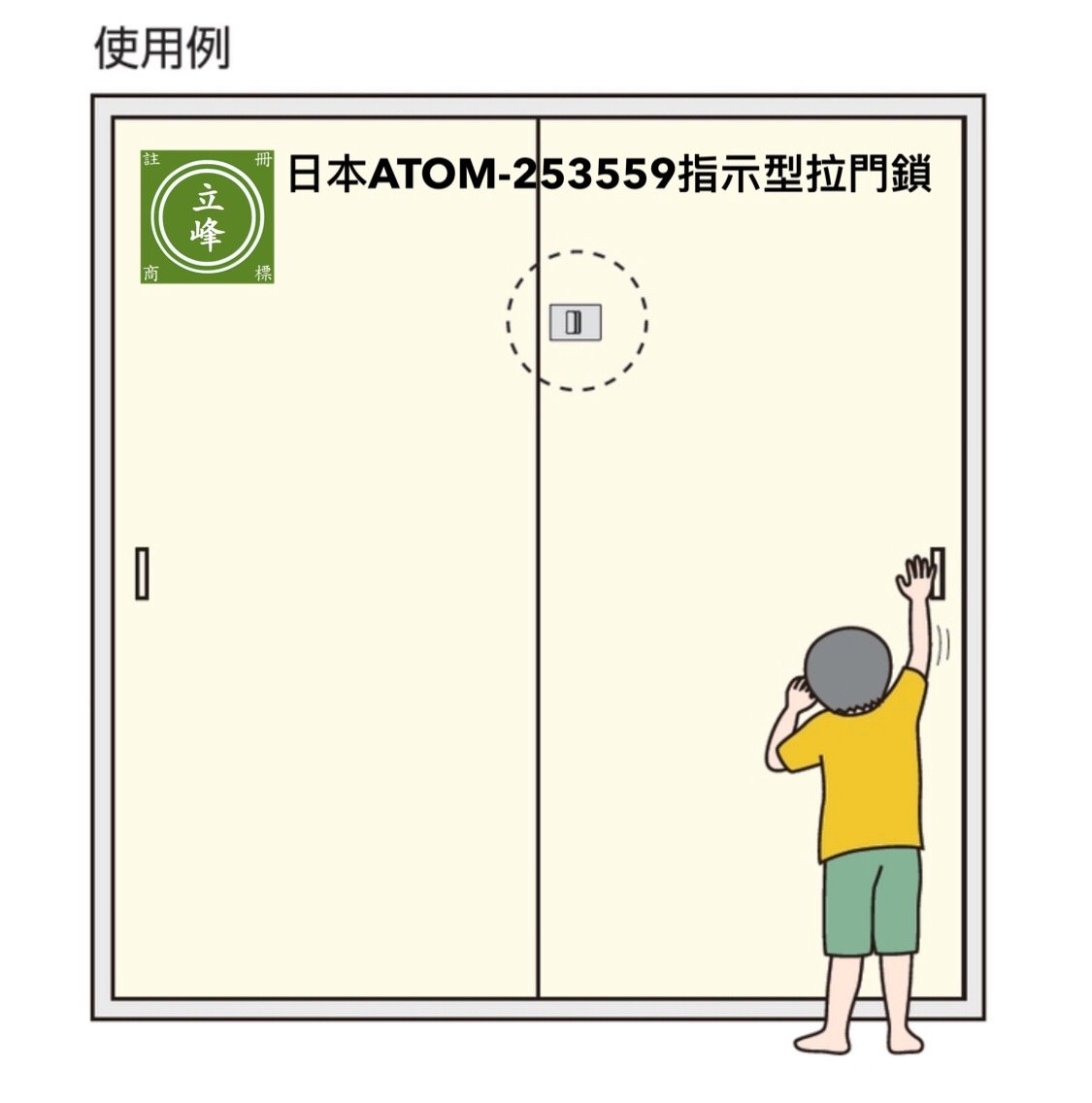 日本-ATOM-253559指示型拉門鎖