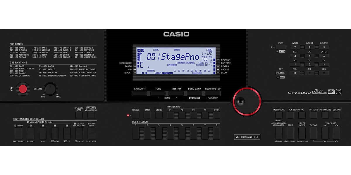 CASIO CT-X3000 61鍵電子琴