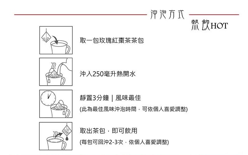曼寧玫瑰紅棗茶補充包