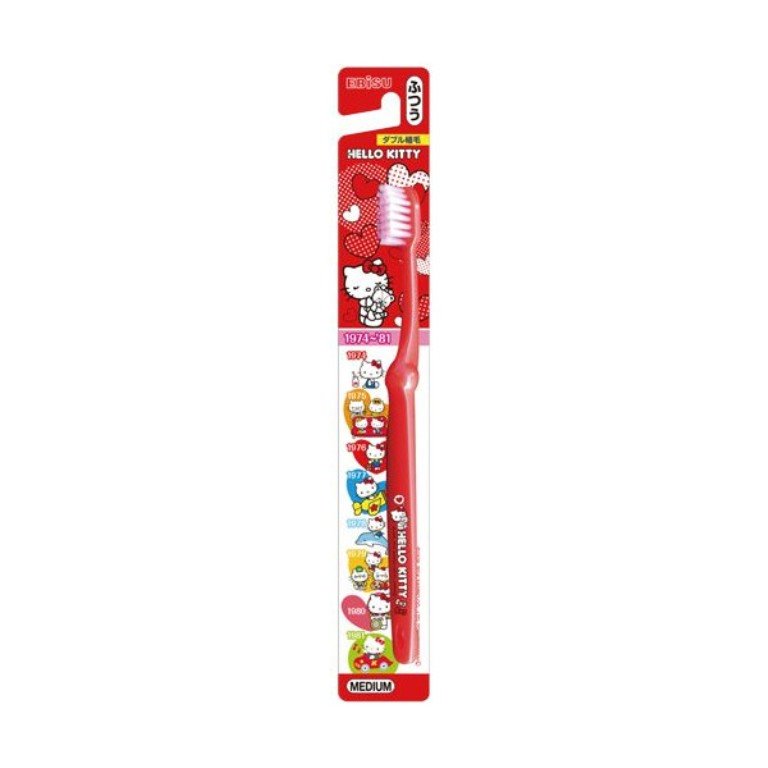 日本製  EBISU / 惠百施 三麗鷗系列  Hello Kitty 凱蒂貓纪念版牙刷  4901221861806