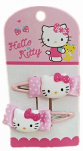 三麗鷗系列 Hello Kitty凱蒂貓  蝴蝶結貝貝夾~ KT-1169-紅  /  KT-1170-粉 