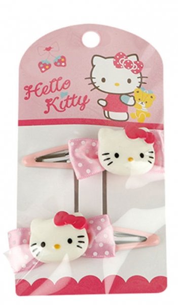 三麗鷗系列 Hello Kitty凱蒂貓  蝴蝶結貝貝夾~ KT-1169-紅  /  KT-1170-粉 