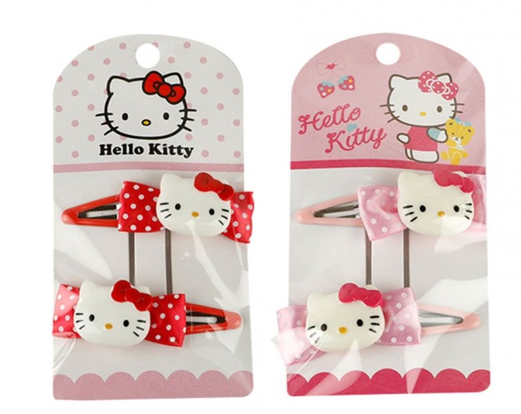 三麗鷗系列 Hello Kitty凱蒂貓  蝴蝶結貝貝夾~ KT-1169-紅  /  KT-1170-粉 