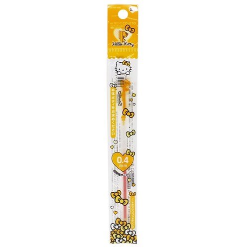 日本製 三麗鷗系列  Hello Kitty 凱蒂貓 0.4mm 替換筆心 ~ 黃S4637240/桔S4637259/紅 S4637283/粉S4637275/淺藍S4637216/綠S4637224/淺綠S4637232/淺粉S4637267
