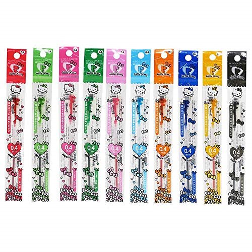 日本製 三麗鷗系列  Hello Kitty 凱蒂貓 0.4mm 替換筆心 ~ 黃S4637240/桔S4637259/紅 S4637283/粉S4637275/淺藍S4637216/綠S4637224/淺綠S4637232/淺粉S4637267