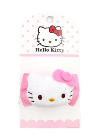 三麗鷗系列 Hello Kitty凱蒂貓 絨毛立體頭蝴蝶髮夾  KT-1140~粉.紅 4712977461406