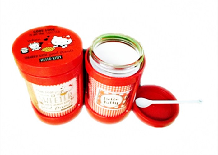 台灣製  三麗鷗系列 Hello Kitty凱蒂貓.蛋黃哥 玻璃收納罐 600ml ~ KT-1231  / 蛋黃哥-GU-1232