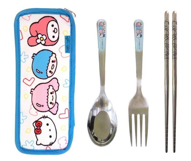 三麗鷗系列  Hello Kitty 凱蒂貓  KT-A-1354  三件式餐具組3款   4712977463547