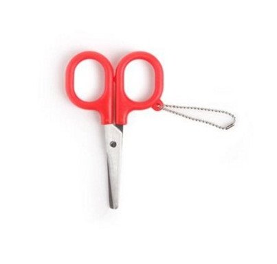 三麗鷗系列 Hello Kitty凱蒂貓  附可愛立體造型蓋安全剪刀.迷你.紅.站姿   4901610321874