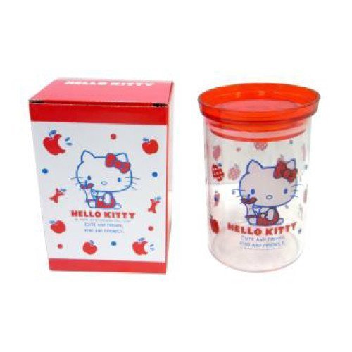 三麗鷗系列 Hello Kitty凱蒂貓 KT - V510玻璃密封儲物罐 510ml  4713968221665