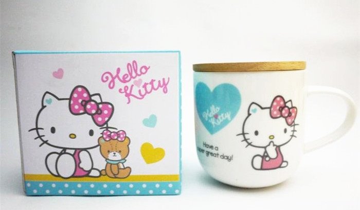 三麗鷗系列  Hello Kitty 凱蒂貓 KT QQ 馬克杯(附木蓋)  4713968222112