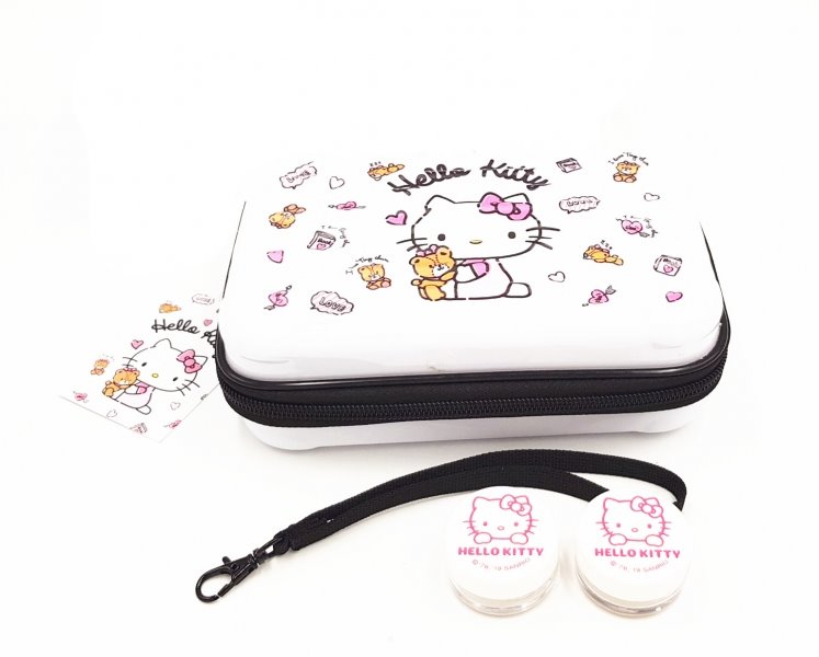 三麗鷗系列  Hello Kitty 凱蒂貓旅行箱化妝包組~ KT-1569粉 4712977465695/ KT-1570 -白  4712977465701