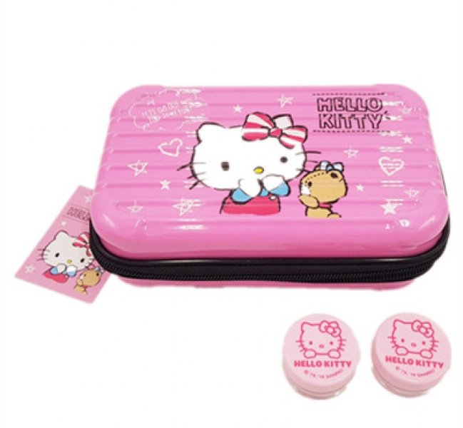 三麗鷗系列  Hello Kitty 凱蒂貓旅行箱化妝包組~ KT-1569粉 4712977465695/ KT-1570 -白  4712977465701