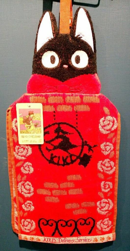 宮崎駿 TOTORO  龍貓. 魔女宅KIKI&JIJI 可掛式擦手巾~ TR藍  /  -KI紅