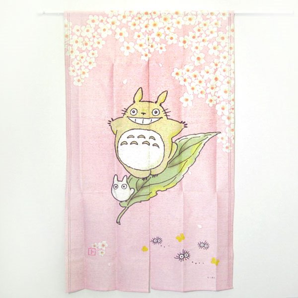 日本製 宮崎駿 TOTORO  龍貓 門簾 ~ 秋日賞月-桔/-春風.乘風飛行-粉  /-雪花-藍/-橡果子- 米色  