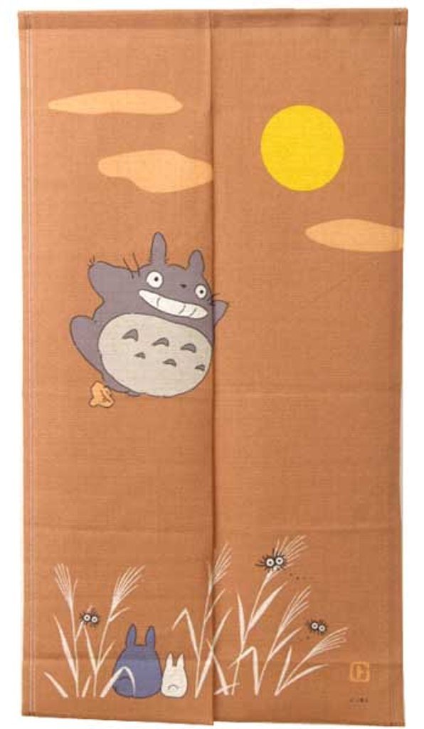 日本製 宮崎駿 TOTORO  龍貓 門簾 ~ 秋日賞月-桔/-春風.乘風飛行-粉  /-雪花-藍/-橡果子- 米色  