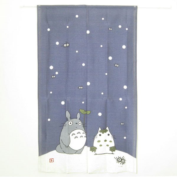 日本製 宮崎駿 TOTORO  龍貓 門簾 ~ 秋日賞月-桔/-春風.乘風飛行-粉  /-雪花-藍/-橡果子- 米色  