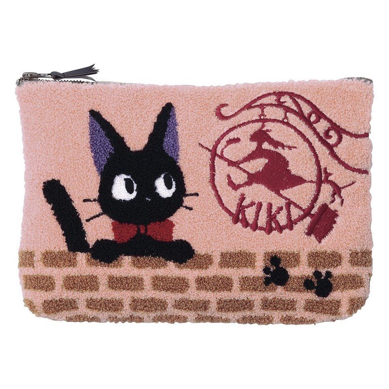 宮崎駿  魔女宅KIKI&JIJI  刺繡 扁平萬用袋   4992272546569