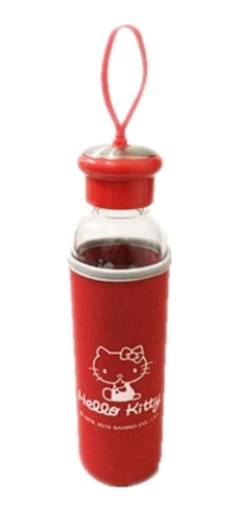 三麗鷗系列 Hello Kitty 凱蒂貓  附布套玻璃水壺.耐熱玻璃水瓶  500 ml 