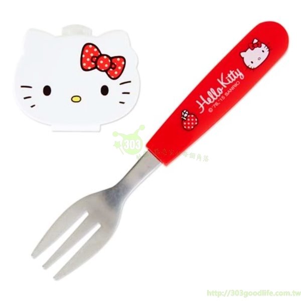 日本製 三麗鷗系列 Hello Kitty凱蒂貓 湯匙+大頭造型盒 4901610576243