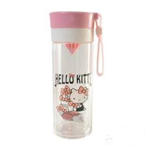 三麗鷗系列  Hello Kitty 凱蒂貓 雙層耐熱玻璃檸檬瓶  360 ml ~ 紅  /  -粉 