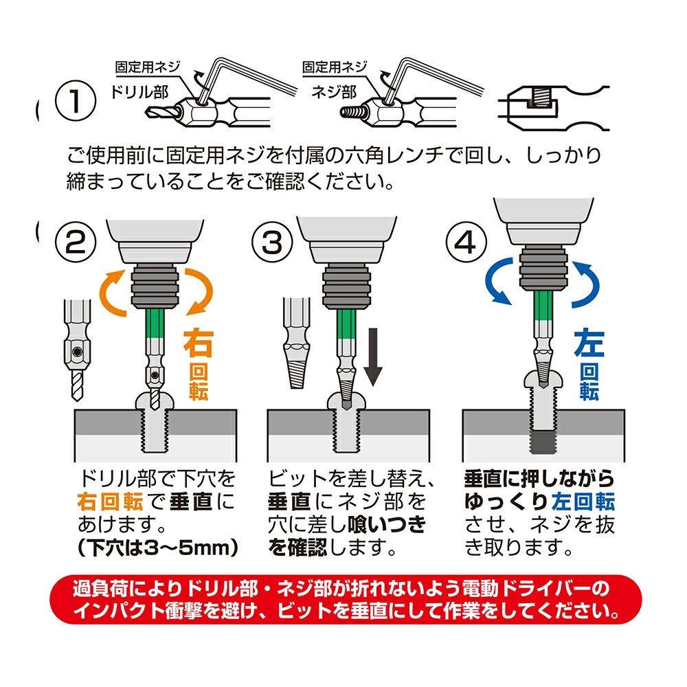 ANEX 失效螺絲拔卸器1+2號螺絲用 ANH-S1