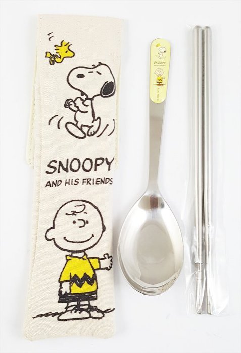 Snoopy 史努比  SP-1587 帆布典雅餐具套組    4712977465879
