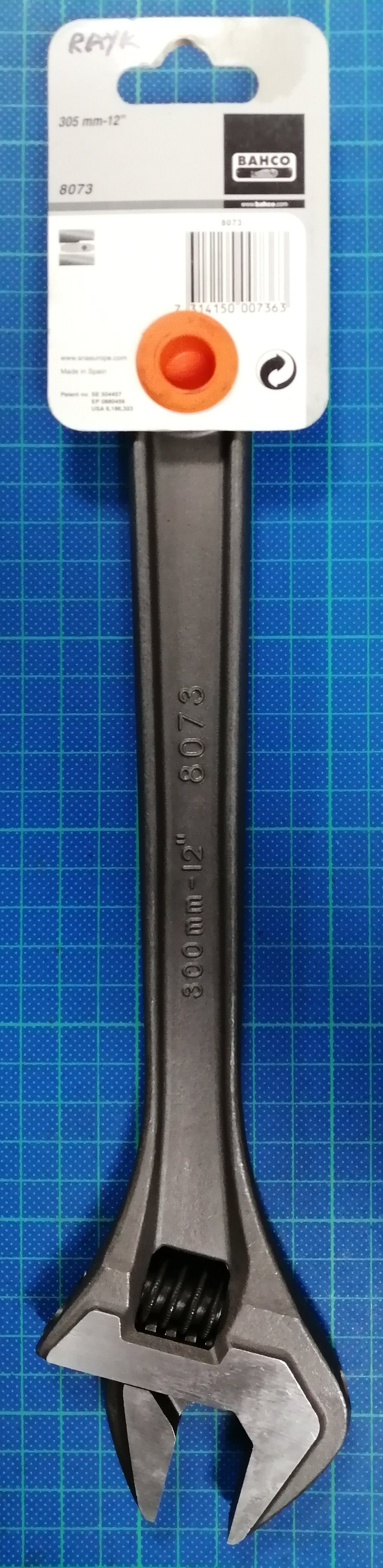 BAHCO 活動板手12英吋  8073