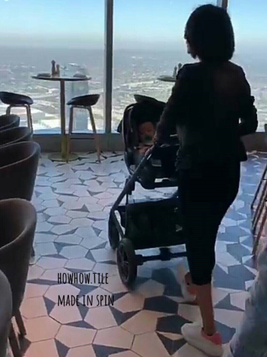 西班牙-黑白六角磚21.5*25cm*YJ246庫