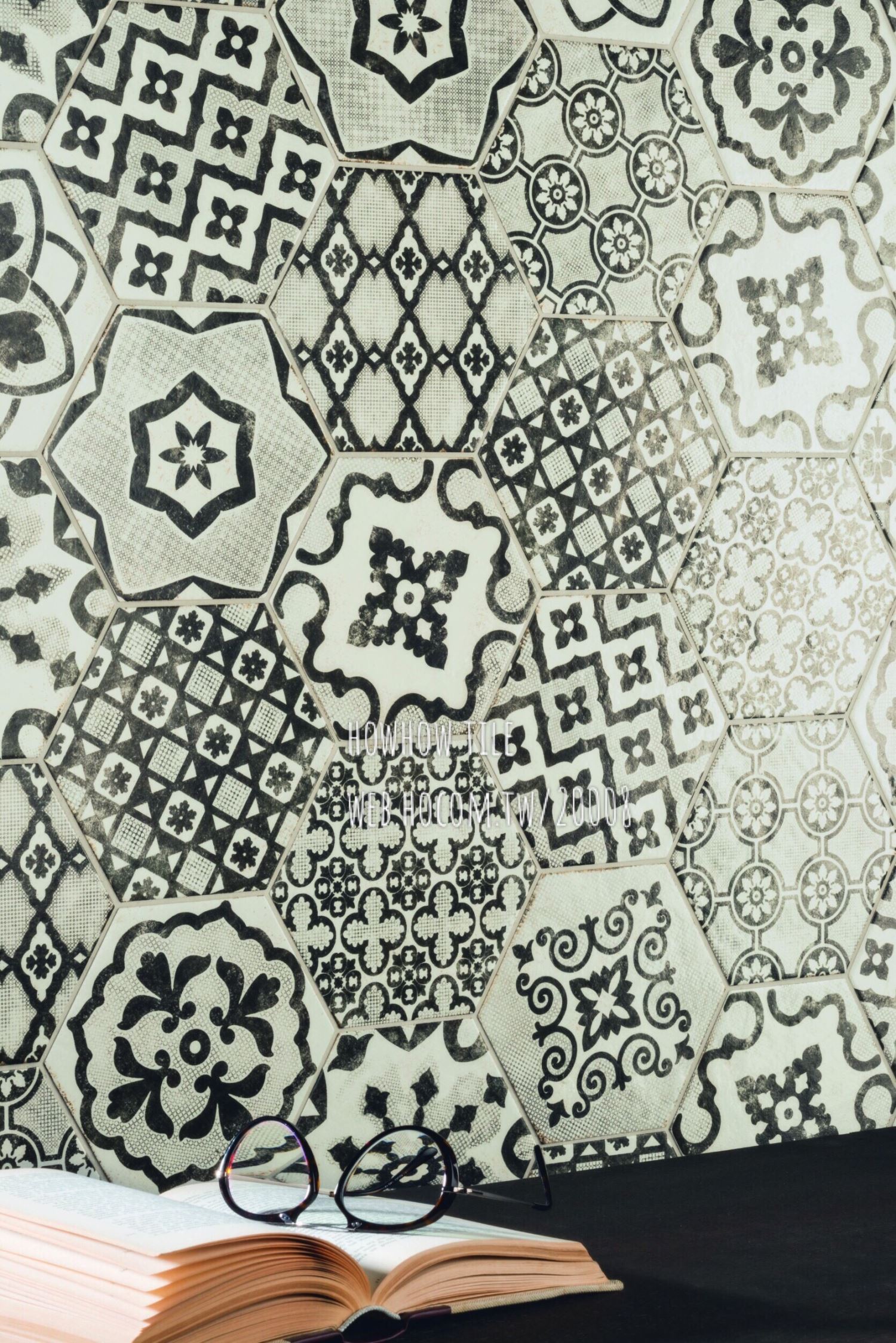 義大利 RAGNO亮釉六角-2色系花磚*YJ222.320