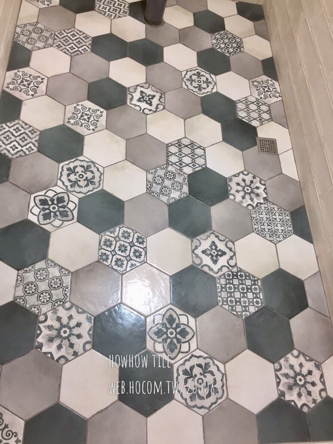 義大利 RAGNO亮釉六角-2色系花磚*YJ222.320