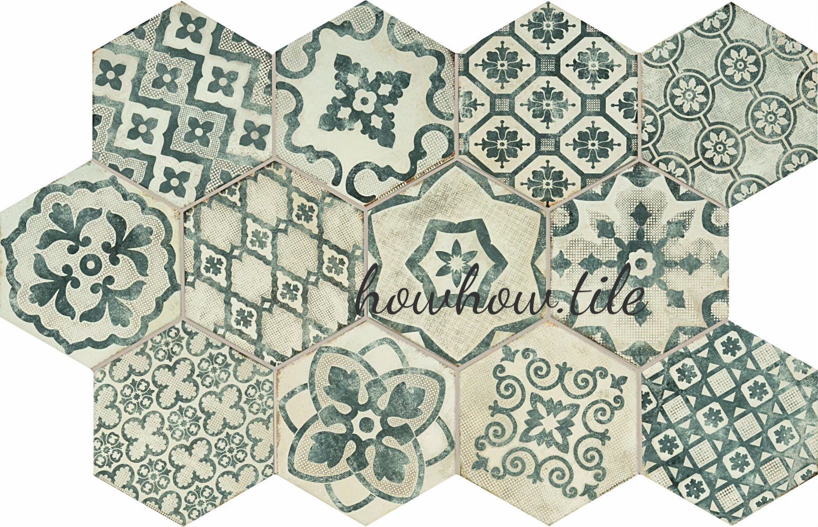 義大利 RAGNO亮釉六角-2色系花磚*YJ222.320