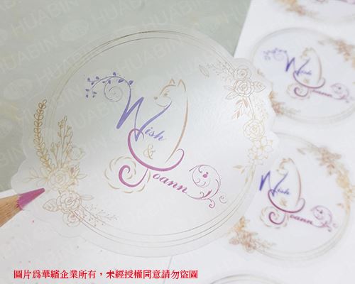 透明貼紙上霧膜