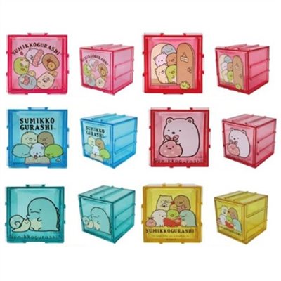 台灣製  Sumikko Gurashi 角落生物-小夥伴    SG53352-LK組合式收納盒 - SG53352a-LK閱讀粉 .SG53352b-LK開門粉. SG53352c-LK閱讀藍  .  SG53352d-LK白熊粉. SG53352e-LK恐龍藍.SG53352f-LK閱讀黃