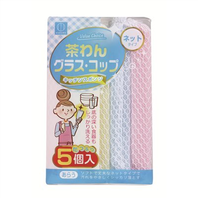 【KOKUBO】3668廚房海綿附網套-5P