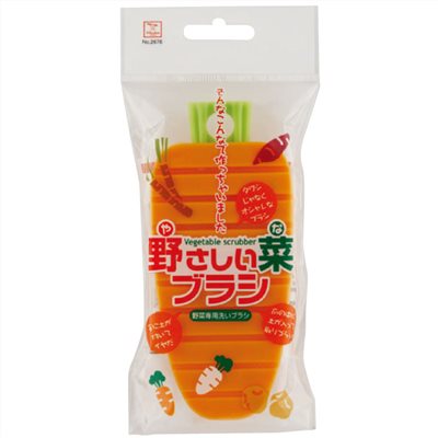 日本製 小久保 KOKUBO 2678 紅蘿蔔造型蔬果刷 4956810226788
