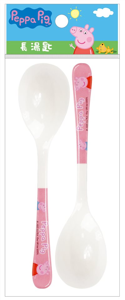 台灣製  敦景 Peppa Pig佩佩豬 . 粉紅豬小妹 PP56431 長湯匙 2p  4718733248717