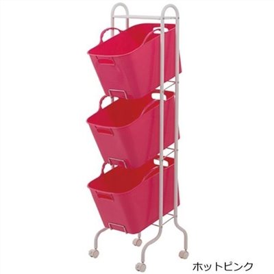 山田YAMADA   8247 FB 輪式置物籃架-3層  -需預訂