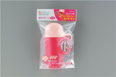 日本製 inomata 1125 baby零食收納盒 (藍/粉) 