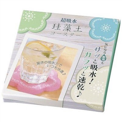  日本丸辰 048965 花形珪藻土杯墊  4526858048965