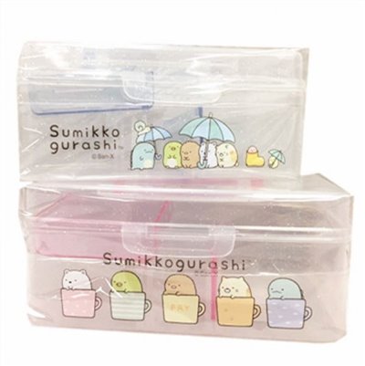 台灣製  Sumikko Gurashi 角落生物-小夥伴 手提置物盒    4713077265888 ~ 粉色. 藍色