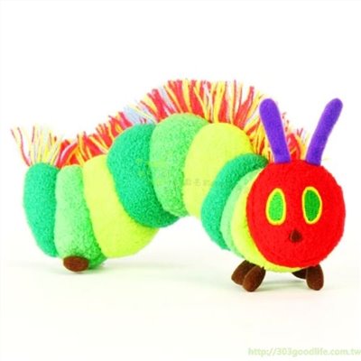 日本繪本大師 eric carle 艾瑞卡爾 好餓的毛毛蟲玩偶-S  4974475662536